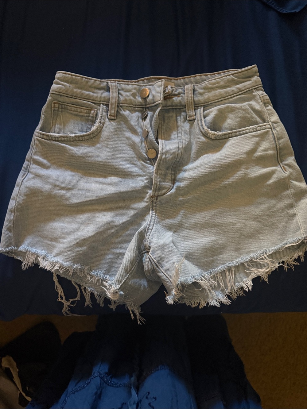 Joe's Jeans Light Blue Distressed Frayed Hem Denim Shorts